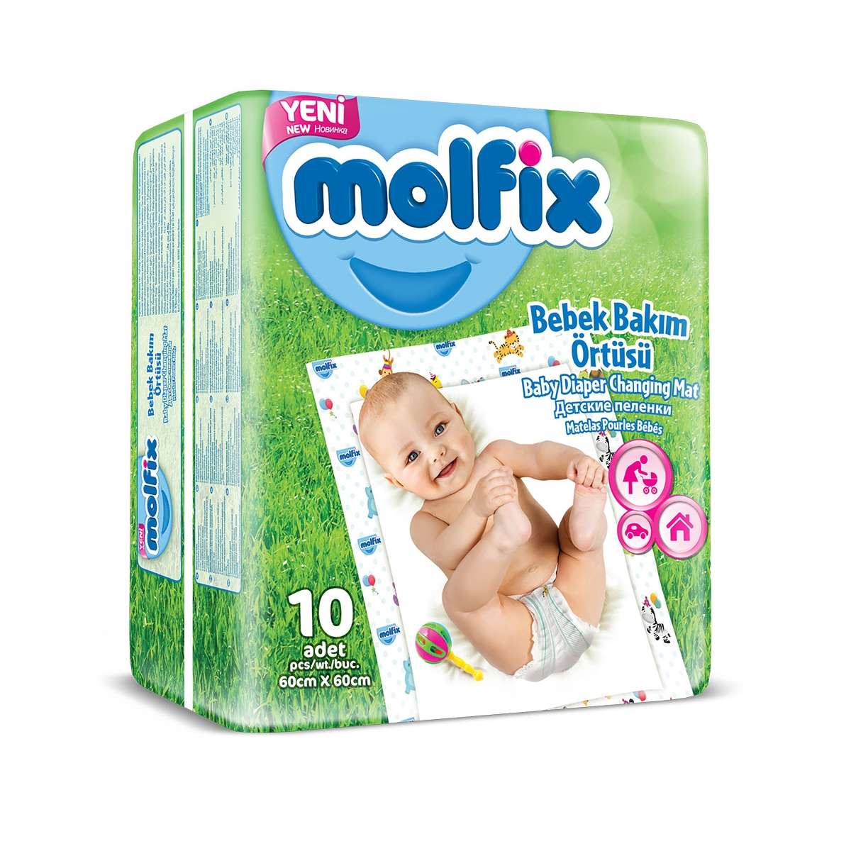 Molfix Bebek Bakım Örtüsü 10'lu 60x60