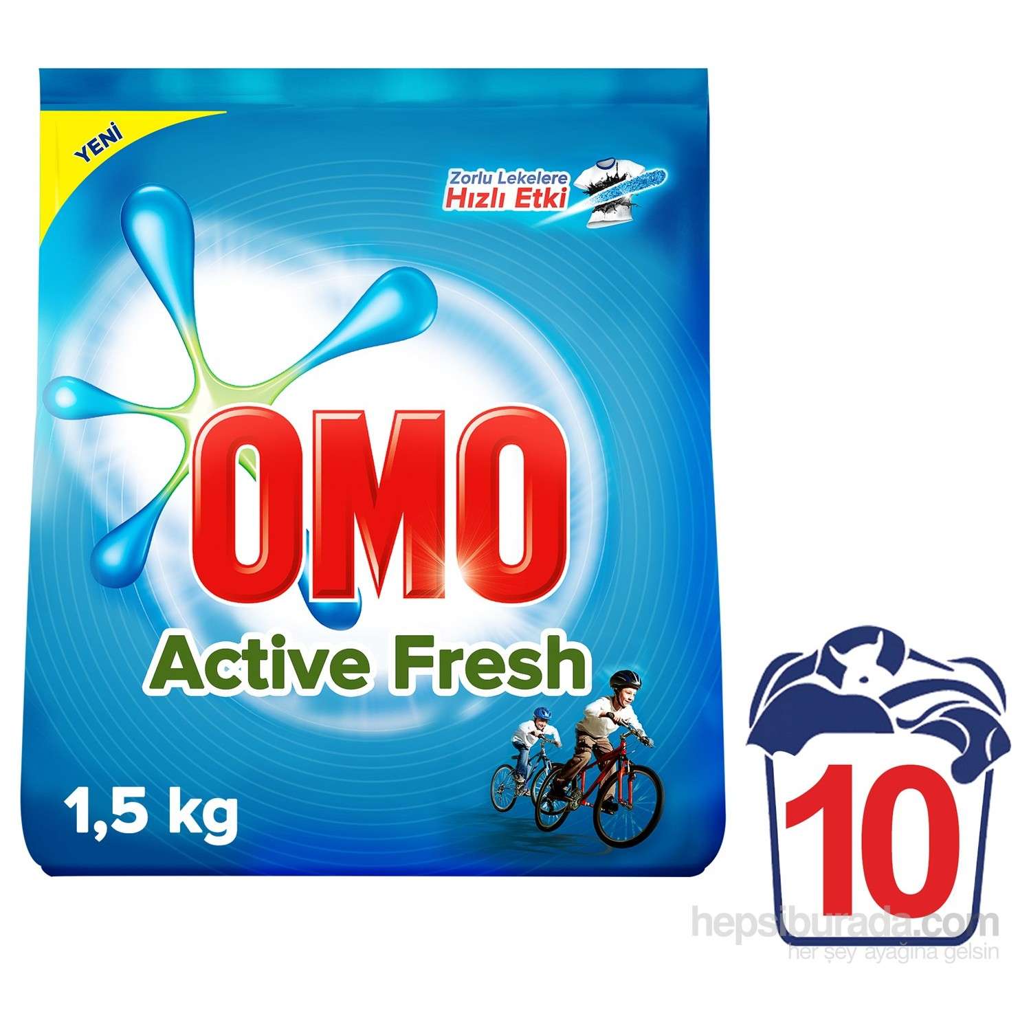 Omo Toz Çamaşır Deterjanı Active Fresh 1.5 KG