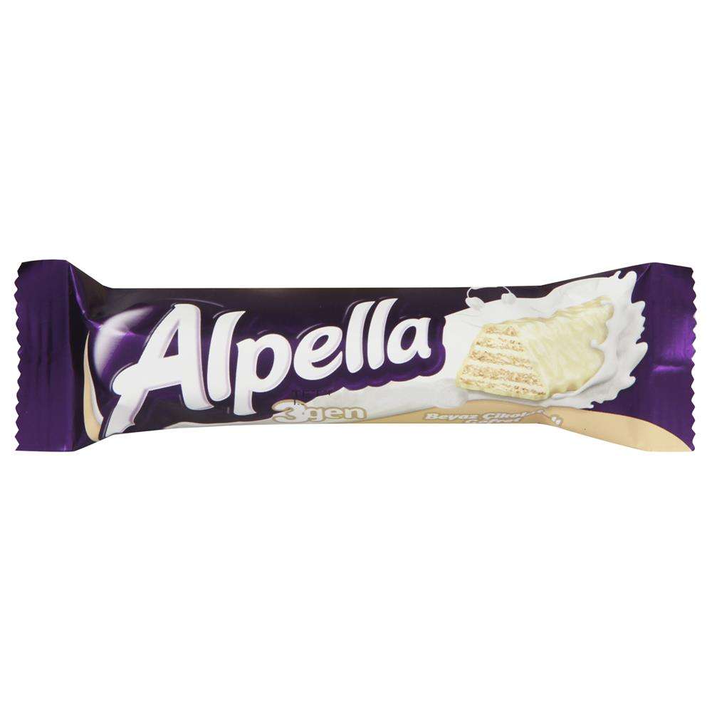 Alpella Beyaz Çikolatalı Üçgen Gofret