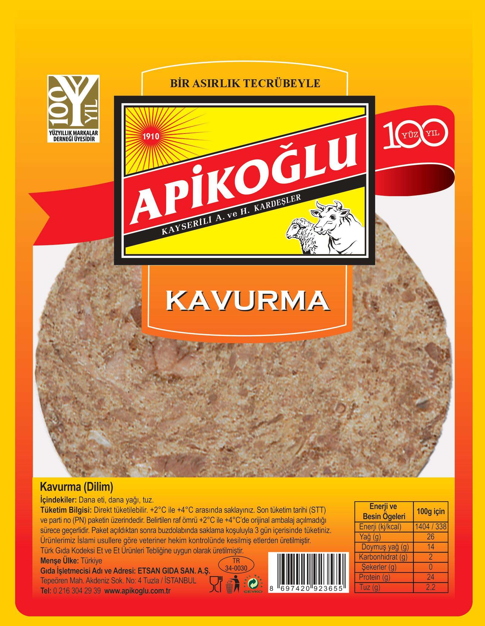 Apikoğlu Kavurma 100 GR