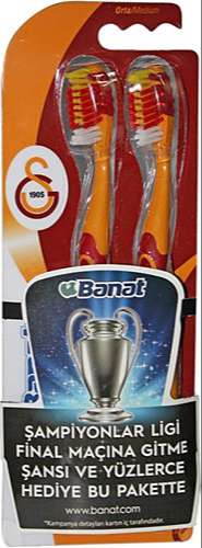 Banat Galatasaray Orta 1+1 Diş Fırçası.