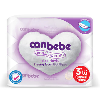 Canbebe Kremsi Dokunuş Islak Havlu 3X56 Adet
