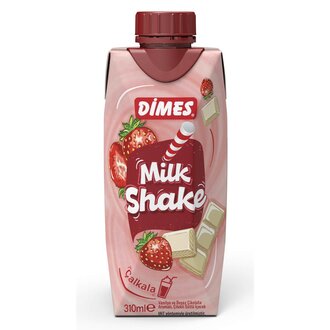 Dimes Milkshake Vanilya Beyaz Çikolata Aromalı Çilekli 310Ml