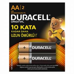 Duracell Alkalin AA Kalem Pil 2'li Kartela
