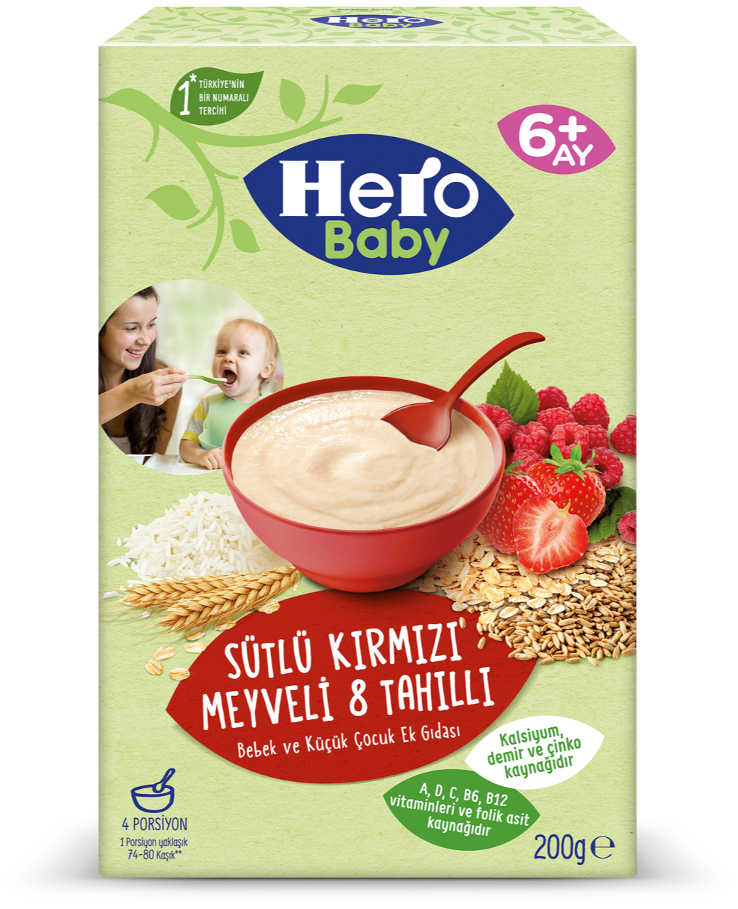 Hero Baby Kırmızı Meyveli Tahıllı 200 Gr