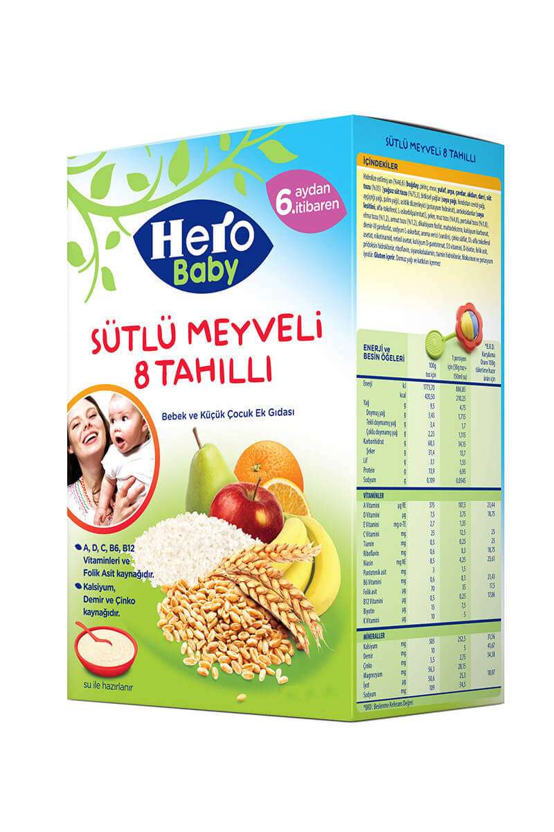 Hero Baby Sütlü Meyveli Tahıllı 480 GR