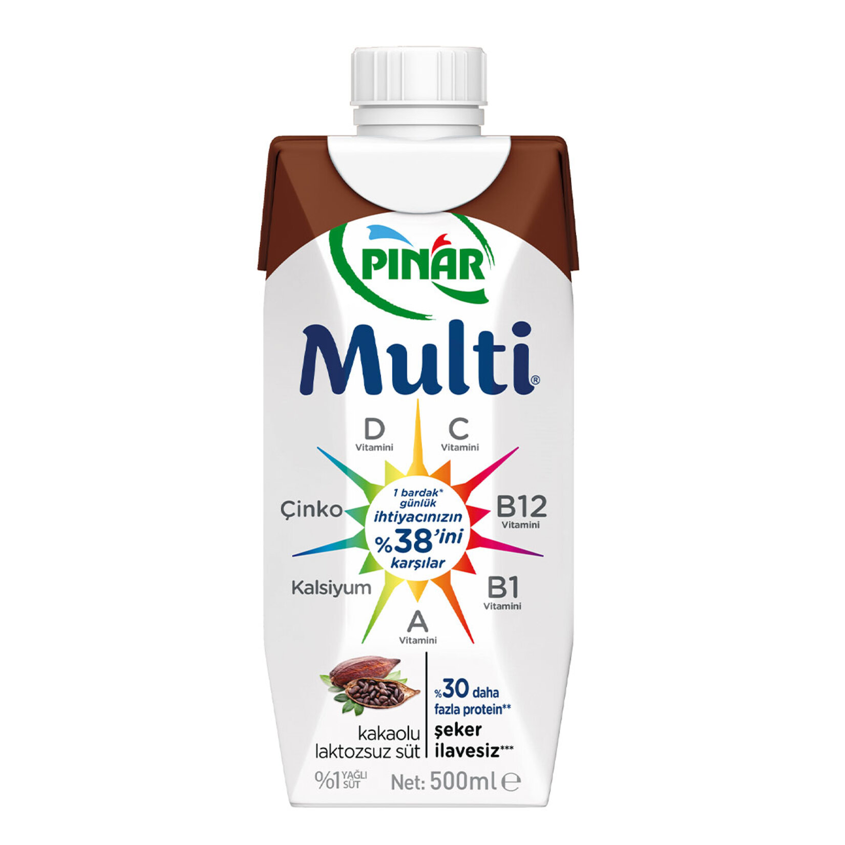Pınar Multi Kakaolu Laktozsuz Süt 500 Ml