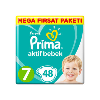Prima Aktif Bebek Mega Fırsat Paketi 7 Beden 48'li