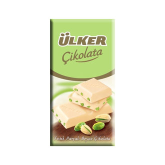 Ülker Çikolata Fıstık Parçalı Beyaz 77 G