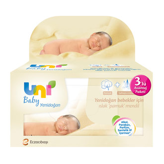 Uni Baby Yenidoğan Islak Havlu 3X40 Adet